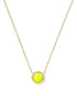 Kendra Scott Tennis Short Gold Pendant Necklace In Chartreuse Magnesite