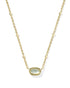 Mini Elisa Satellite Short Pendant Necklace Gold Light Blue Illusion
