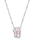 Ballet Short Pendant Necklace in Silver