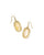Dani Figaro Frame Drop Earrings Gold Iridescent Abalone 