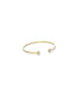 Mini Elton Cuff Bracelet in Gold Blue Lab Grown Opal