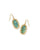 Dani Figaro Frame Drop Earrings Gold Deep Aqua Illusion 