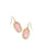 Dani Figaro Frame Drop Earrings Gold Pink Iridescent Mother Of Pearl 