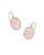 Daphne Pave Frame Drop Earring Gold Rose Quartz 