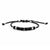 Black Men's Leather Cord Bracelet