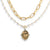 Sacred Heart Necklace Gold