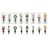 Zinc Alloy Wine Stopper w/ Hand-Painted Glass Holiday Icon