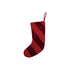 Red Velvet Striped Stocking