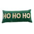 HO HO HO Velvet Quilted Lumbar Pillow