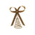Metal Bow Tree Topper, Gold Glitter Finish