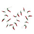 Handmade Wool Felt Chili Pepper Garland, Red & Green
