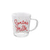 12 oz. Glass Mug "Santa's Milk", Red