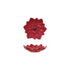 Hand-Painted Ceramic Poinsettia Shaped Plate