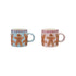 10 oz. Hand-Painted Stoneware Mug with Wax Relief Gingerbread Pattern & Hearts