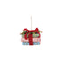 Paper Stacked Books Ornament with Velvet Ribbon & Holly