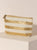 Gold Marta Stripe Zip Pouch