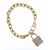 Clear Crystal Padlock On Clip Chain Bracelet