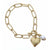 Heart & Pearl On Clip Chain Bracelet