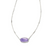 Kendra Scott Framed Elisa Silver Short Pendant Necklace In Lavender Opalite Illusion