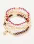 Sparkle Stretch Bracelet Stack Pink/brown