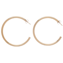 Earrings | Round Gold 2" Post Hoop