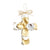 Gold Oyster Cross Ornament