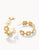 Primose Hoop Earrings Pearl