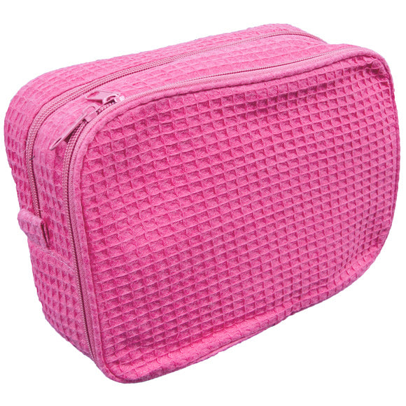 Waffle Weave Cosmetic Bag in White – Kaleidoscope Accessories