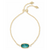 Kendra Scott Elaina Gold Adjustable Chain Bracelet In London Blue