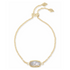 Kendra Scott Elaina Gold Adjustable Chain Bracelet In Ivory Mother of Pearl
