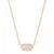 Kendra Scott Elisa Gold Pendant Necklace In Iridescent Drusy