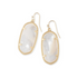 Kendra Scott Elle Gold Drop Earrings In Ivory Mother-Of-Pearl