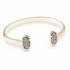 Kendra Scott Elton Gold Cuff Bracelet In Platinum Drusy