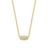 Kendra Scott Grayson Gold Pendant Necklace In White Crystal