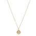 Protection Small Gold Disc Necklace 16"