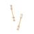 Juliette Gold Drop Earrings in White Crystal