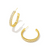 Kendra Scott Juliette Gold Hoop Earrings in White Crystal
