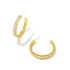 Kendra Scott Juliette Gold Hoop Earrings in White Crystal