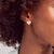 Kendra Scott Ari Gold Stud Earrings In Rose Quartz