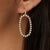 Kendra Scott Elle Gold Open Frame Earrings In White Cz