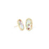 Kendra Scott Ellie Gold Stud Earrings In Dichroic Glass