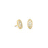 Kendra Scott Grayson Gold Crystal Stud Earrings In White CZ