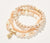 Cream Sparkle Stretch Bracelet Stack