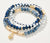 Blue Sparkle Stretch Bracelet Stack