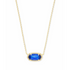 Kendra Scott Elisa Gold Necklace In Cobalt Cats Eye