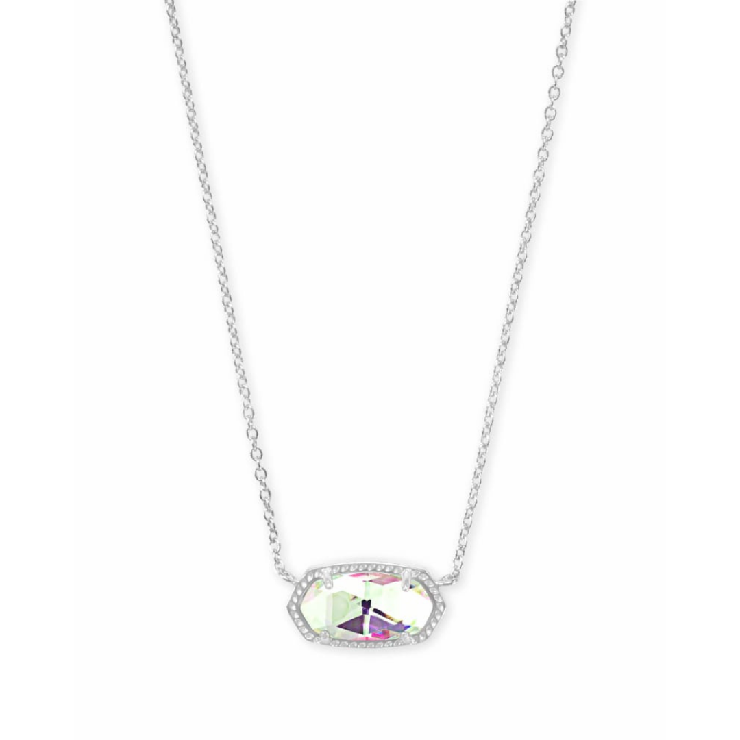 Kendra Scott Elisa Silver Necklace In Dichroic Glass – The Pink Kendra Scott Elisa Silver Necklace In Dichroic Glass – The Pink