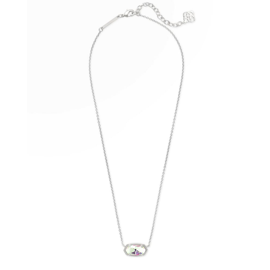 Kendra Scott Elisa Silver Necklace In Dichroic Glass – The Pink Paisley