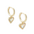 Kendra Scott Ari Gold Heart Huggie Earrings in Dichroic Glass
