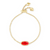 Kendra Scott Elaina Gold Adjustable Chain Bracelet In Illusion Red
