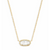 Kendra Scott Elisa Gold Short Pendant Necklace In Ivory Mother Of Pearl